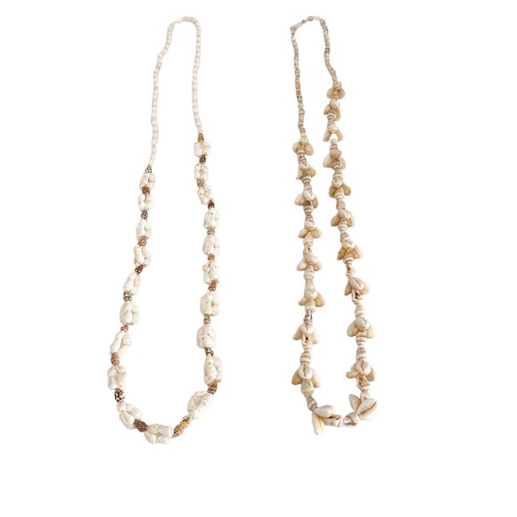 Shell Necklaces Lot of 2, 17 Inches Long Each - Picture 1 of 6